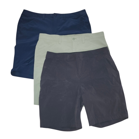 Eddie Bauer Pants - Eddie Bauer Black, Navy and Olive Nylon Hiking Bermuda Shorts Lot. Sz. 12